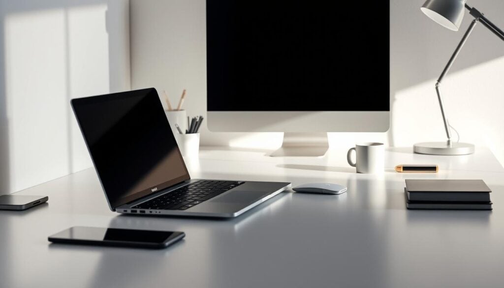 A crisp, minimalist workspace with a sleek desk, a laptop, a coffee mug, and various digital devices arranged in a visually appealing manner. The lighting is soft and directional, creating depth and shadows that accentuate the textures and surfaces. The scene is framed in a cinematic, widescreen aspect ratio, conveying a sense of professionalism and attention to detail. The overall atmosphere is one of productivity, efficiency, and the streamlined operation of a successful Micro SaaS business model. A crisp, minimalist workspace with a sleek desk, a laptop, a coffee mug, and various digital devices arranged in a visually appealing manner. The lighting is soft and directional, creating depth and shadows that accentuate the textures and surfaces. The scene is framed in a cinematic, widescreen aspect ratio, conveying a sense of professionalism and attention to detail. The overall atmosphere is one of productivity, efficiency, and the streamlined operation of a successful Micro SaaS business model.
