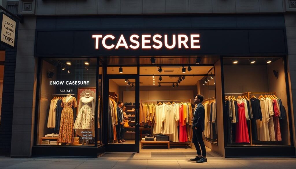 A bustling local clothing store, its storefront adorned with vibrant displays featuring the latest designs from independent fashion labels. Inside, the warm lighting and sleek, minimalist decor create a welcoming atmosphere for discerning shoppers seeking sustainable, ethically-made garments. The store owner, a passionate advocate for the local community, stands ready to assist customers in discovering unique, one-of-a-kind pieces that embody the spirit of the city. The store's windows showcase the diversity of the brand's offerings, from elegant dresses to casual, versatile separates - all crafted with care by local artisans. This image conveys the importance of supporting small, homegrown businesses and the impact it can have on fostering a thriving, eco-conscious fashion ecosystem. A bustling local clothing store, its storefront adorned with vibrant displays featuring the latest designs from independent fashion labels. Inside, the warm lighting and sleek, minimalist decor create a welcoming atmosphere for discerning shoppers seeking sustainable, ethically-made garments. The store owner, a passionate advocate for the local community, stands ready to assist customers in discovering unique, one-of-a-kind pieces that embody the spirit of the city. The store's windows showcase the diversity of the brand's offerings, from elegant dresses to casual, versatile separates - all crafted with care by local artisans. This image conveys the importance of supporting small, homegrown businesses and the impact it can have on fostering a thriving, eco-conscious fashion ecosystem.