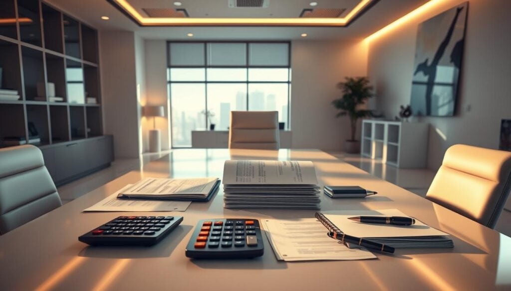 Photorealistic high-yield savings account portfolio, pristine modern office space with clean lines and sleek furnishings. Cinematic lighting casts warm, soft shadows across the scene, creating a sense of depth and atmosphere. An array of financial documents, calculators, and other relevant materials are neatly arranged on the desk, conveying the professional and secure nature of high-yield savings accounts. The overall mood is one of quiet confidence and financial stability, inviting the viewer to consider the potential benefits of such passive income streams. Photorealistic high-yield savings account portfolio, pristine modern office space with clean lines and sleek furnishings. Cinematic lighting casts warm, soft shadows across the scene, creating a sense of depth and atmosphere. An array of financial documents, calculators, and other relevant materials are neatly arranged on the desk, conveying the professional and secure nature of high-yield savings accounts. The overall mood is one of quiet confidence and financial stability, inviting the viewer to consider the potential benefits of such passive income streams.