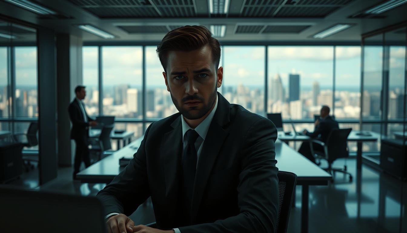 Business professional in suit at work.