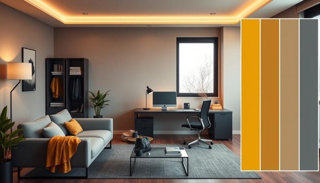 Bright, sleek workspace interior.