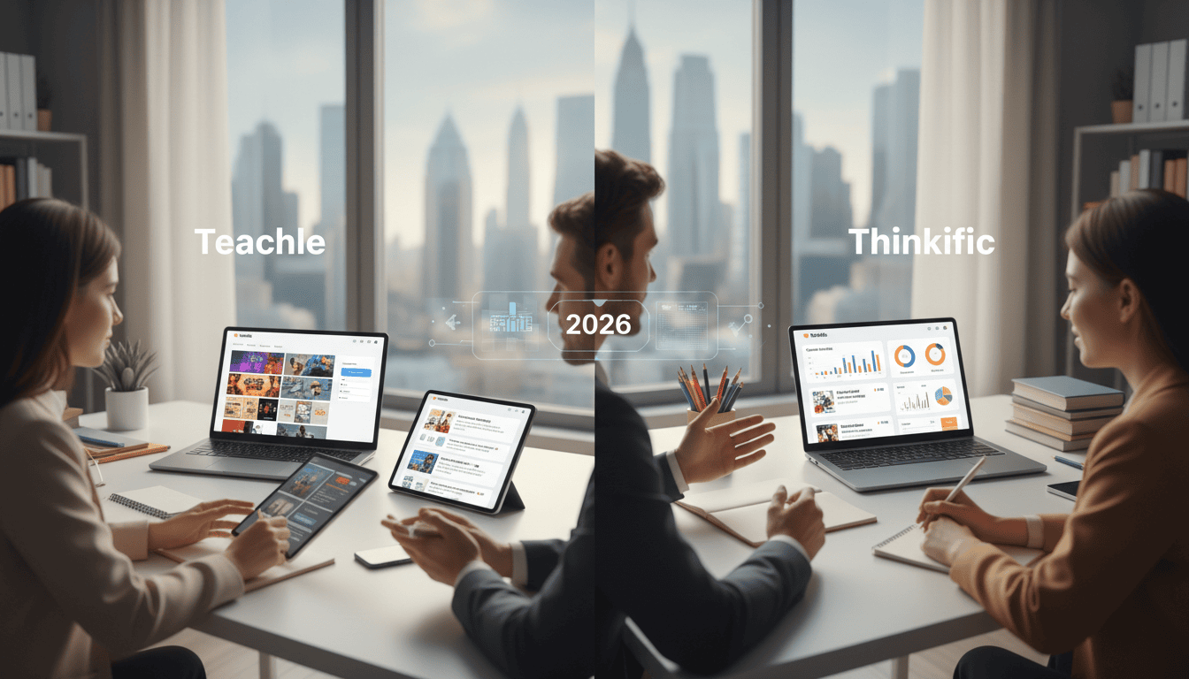 Team collaborating with digital devices.