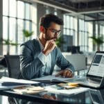 Person working at a modern office.