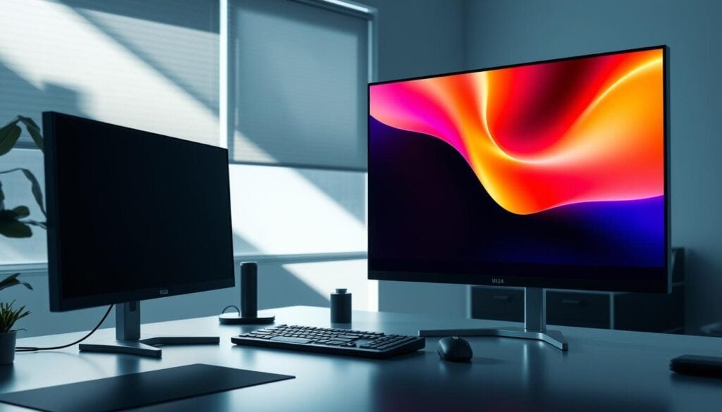 4K computer display with vibrant colors.