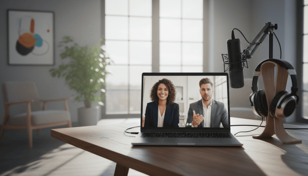 Video call with professionals.