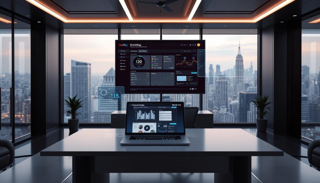 Dashboard displaying financial data and analytics.