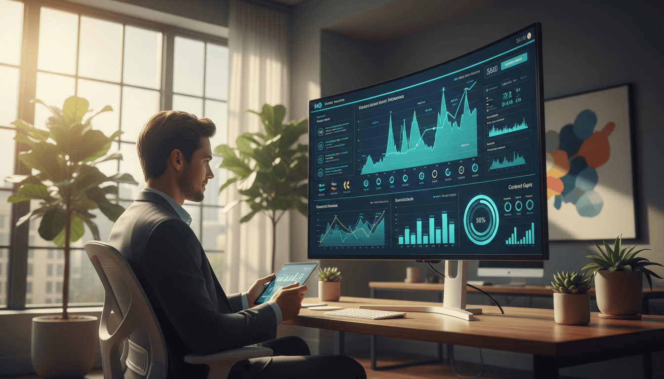 Business analytics and data visualization screen.