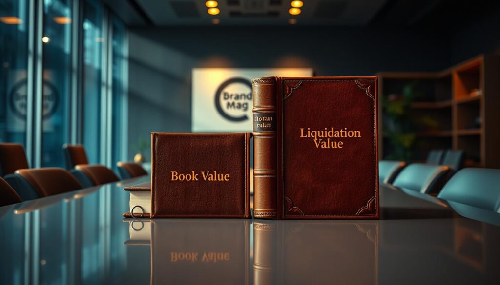 Books on book value and liquidation value.