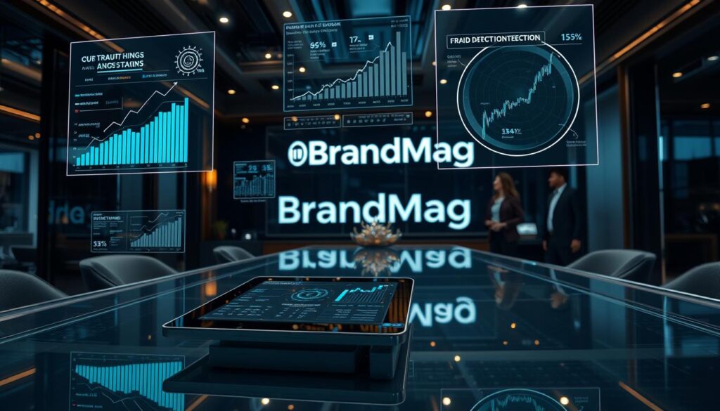 Analytics dashboard with charts and graphs.